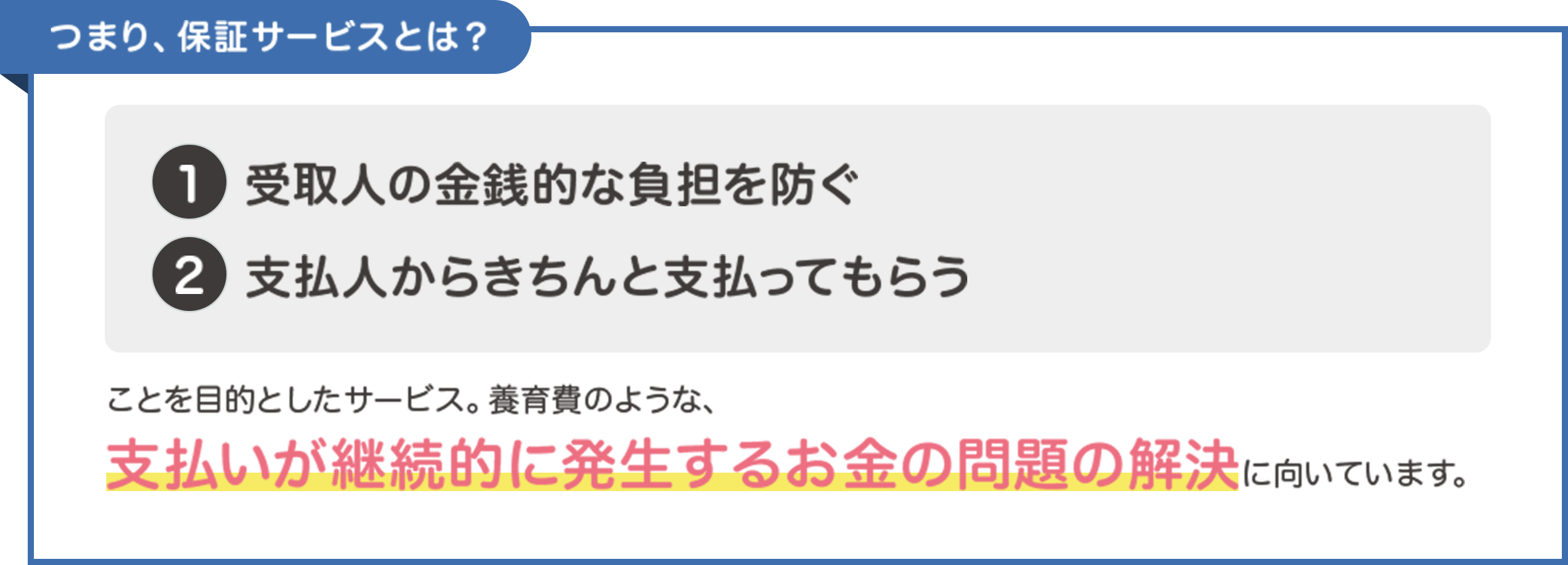 つまり、保証サービスとは？