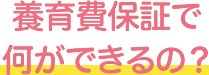 養育費保証何ができるの？