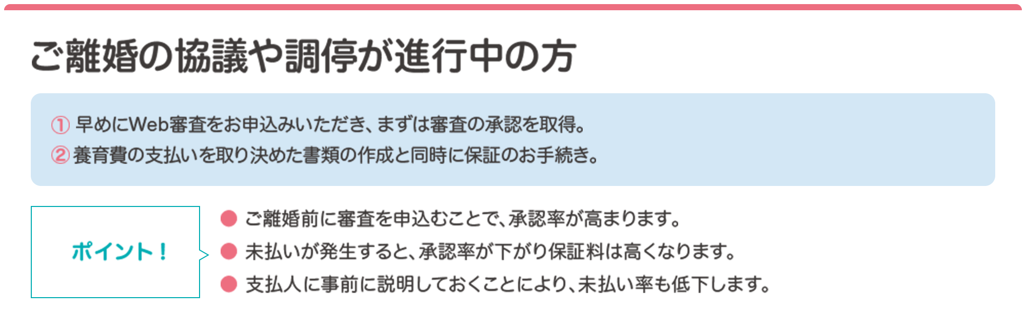 ご離婚の協議や調停が進行中の方
